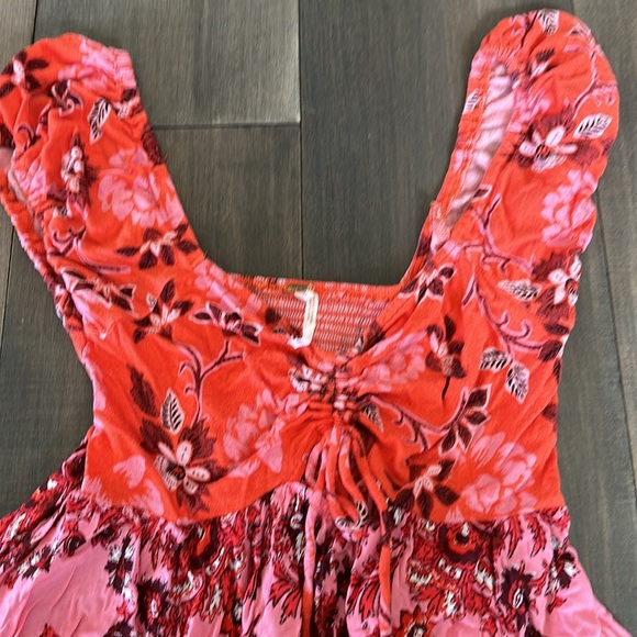 Free People  Summer top pink orange size XS - Picture 3 of 7